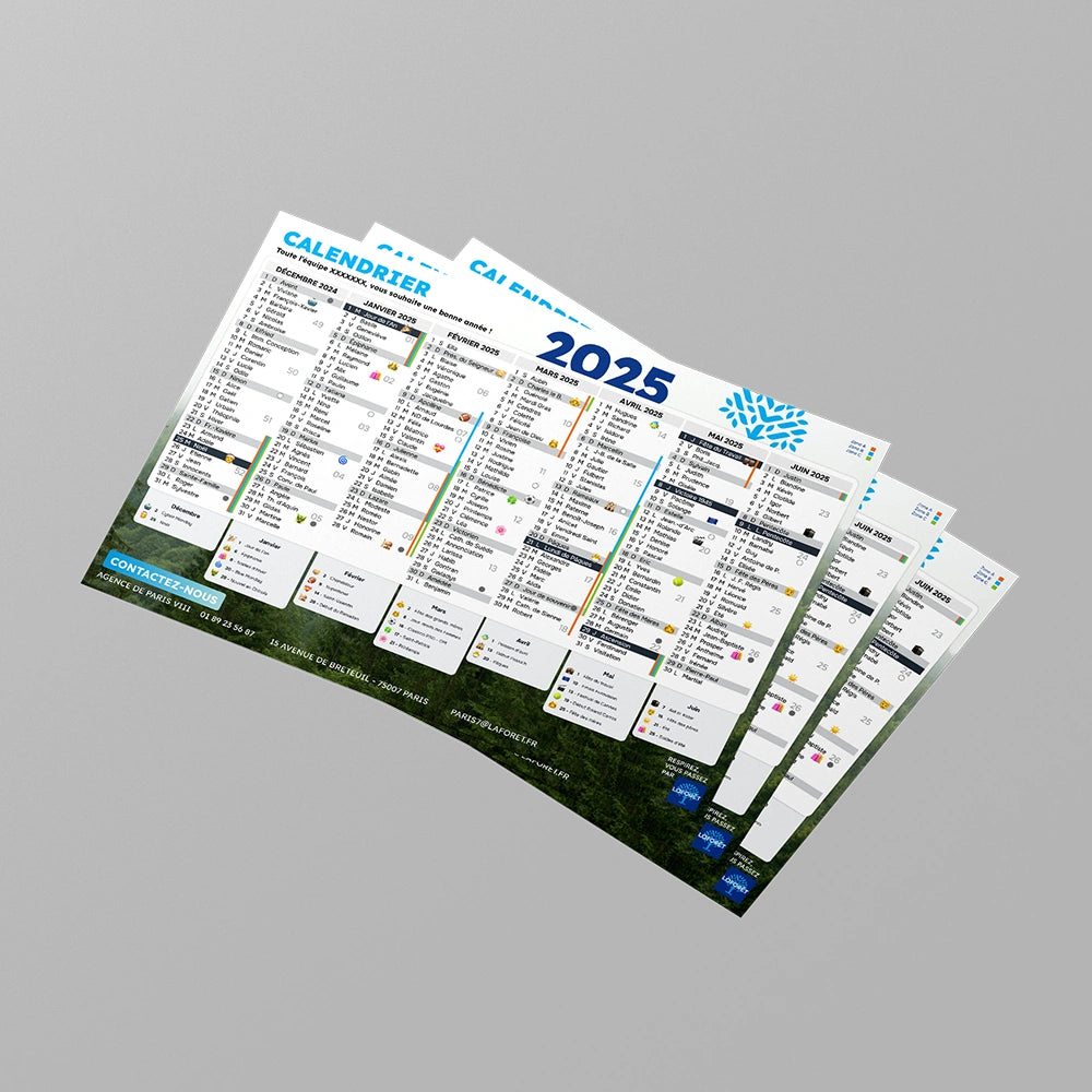Calendrier 2026 Agence immobilère