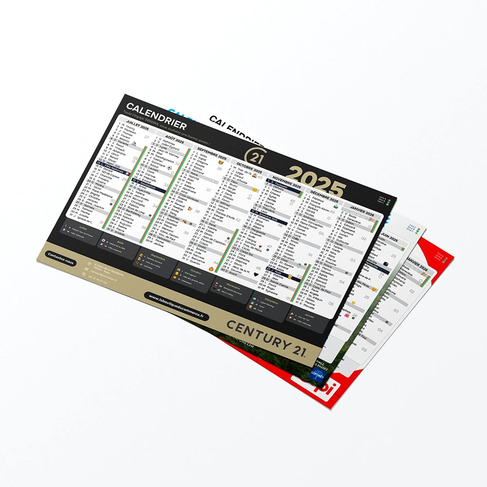 Calendrier 2026 Agence immobilère